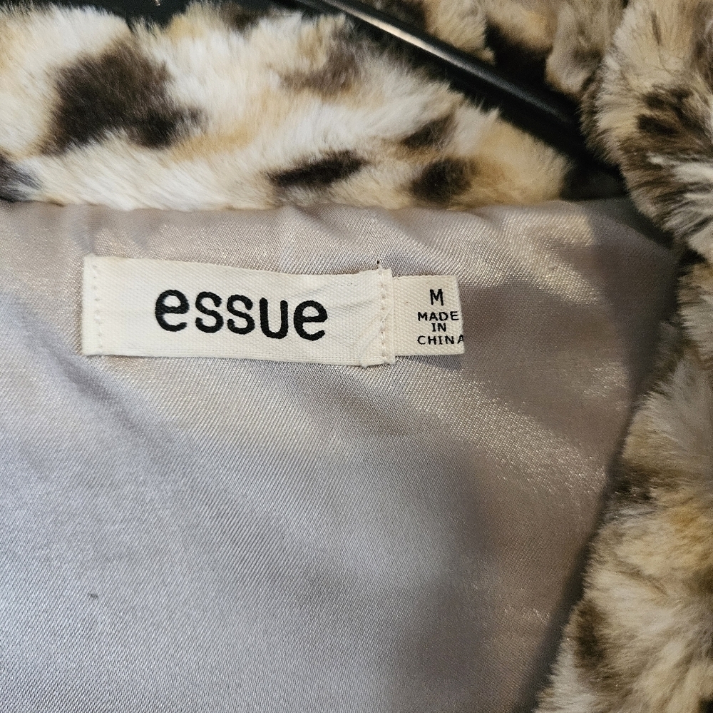 Cheetah open front cardigan coat size med. - Picture 5 of 16